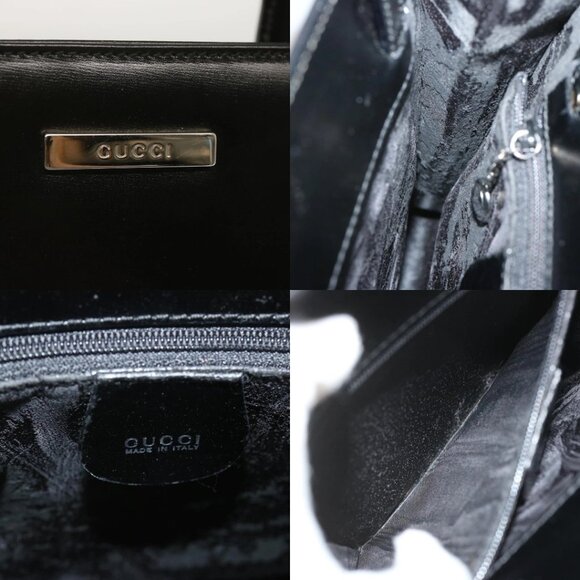GUCCI Hand Bag Leather Black Auth 68145 - Picture 14 of 15